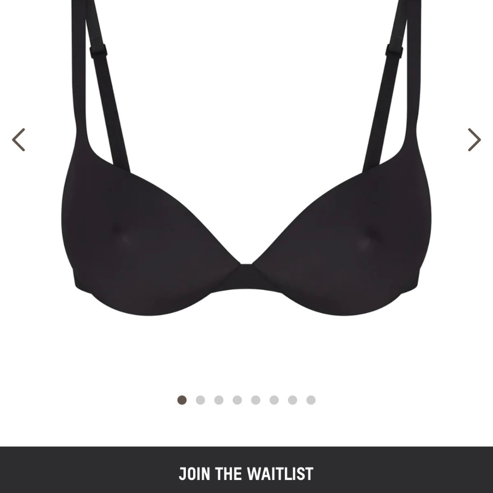Skims Nipple Push-up Bra in ONYX  40B NWT